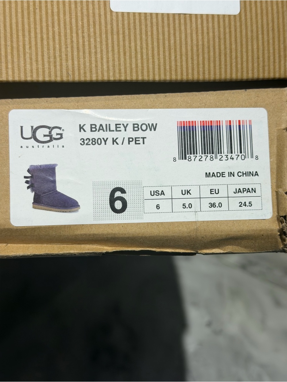 UGG Women's Bailey bow size 6 - Picture 3 of 9